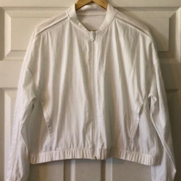 Like New Lululemon White Zip Up Jacket - Picture 1 of 8
